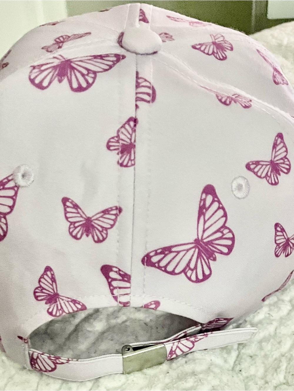 Steve Madden Lilac Butterfly Print baseball cap. New!!!! - Picture 6 of 6